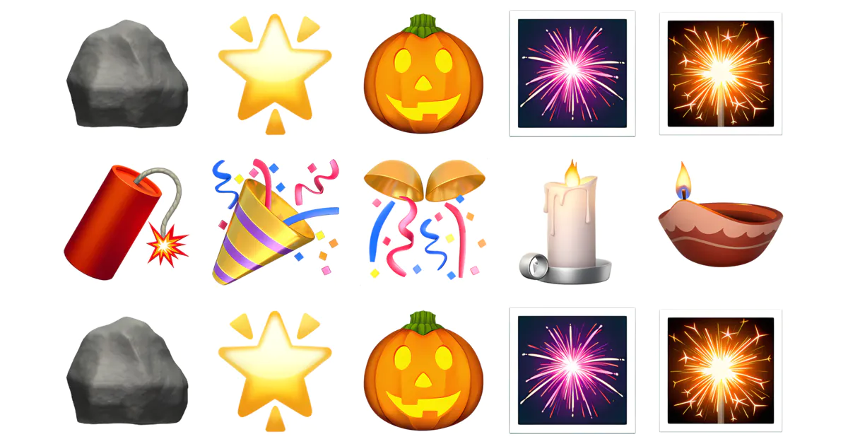 🪔 Diwali-Emoji Emojis 🎉🎆🧨🪨🌟 Copy & Combos