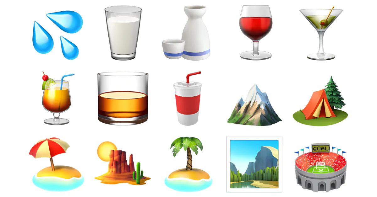 💧 Drinking Water Emojis 🚰🥤🌊💦🍶 Copy & Combos