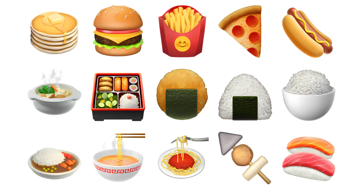 🍔 Fat Emojis 🍟🍕🌭🍩🍦 Copy & Combos