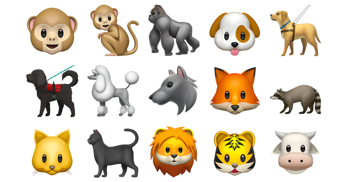 🐾 Furry Emojis 🐻🐰🦊🐶🐱 Copy & Combos