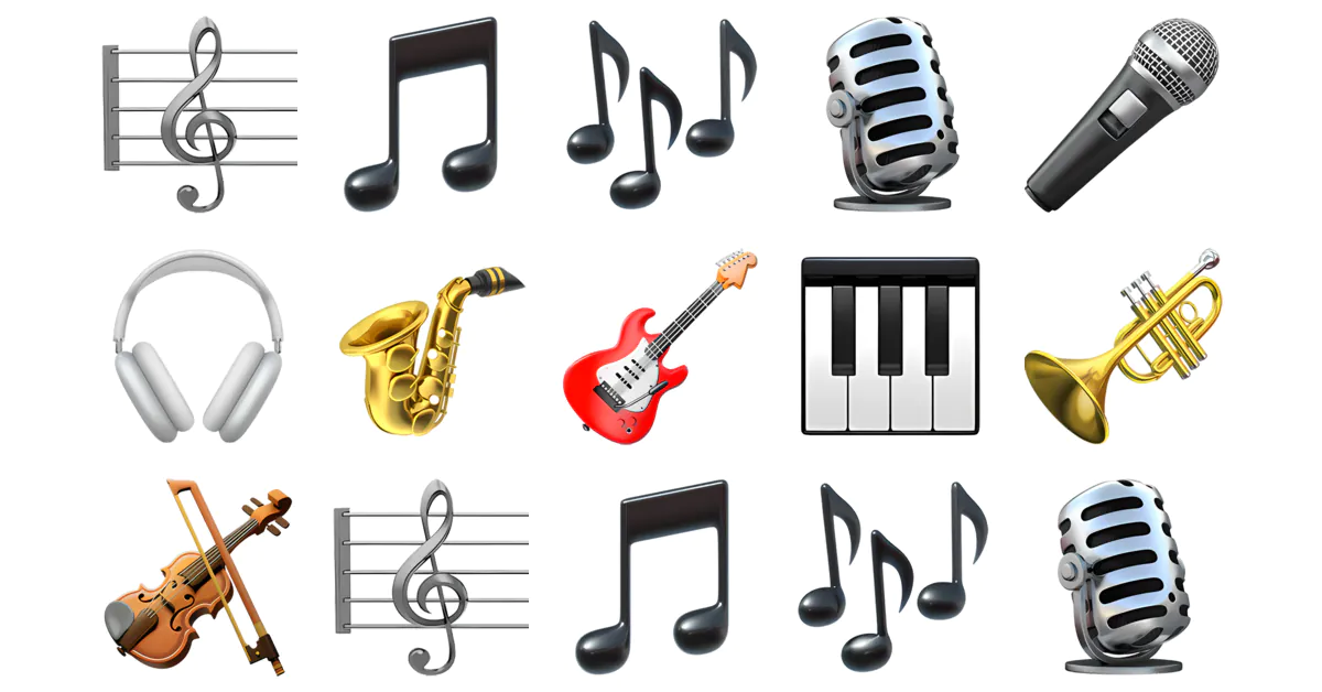 🎧 WhiteHeadphoneEmoji Emojis 🎼🎵🎶🎤🎹 Copy & Combos