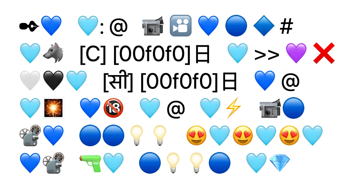Cyan Symbols ✒💙🩵: @📹 🎦 .. - Copy & Paste 176+