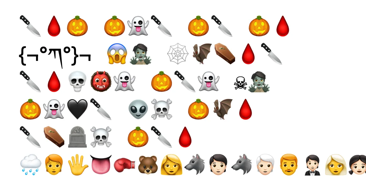 Horror Ascii Art Symbols 🎃🔪🎃🩸🔪🩸🎃 - Copy & Paste